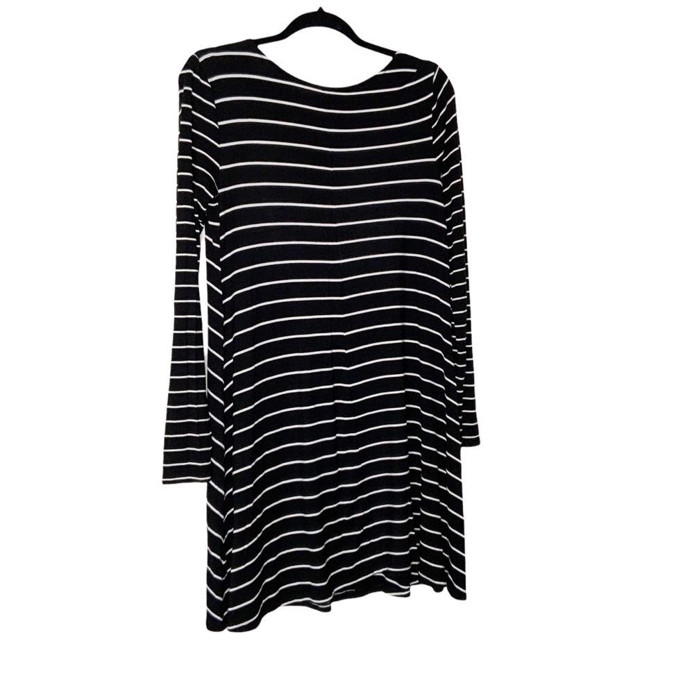 Old NAVY black striped shift dress. Long sleeves/ Size M - Picture 3 of 7